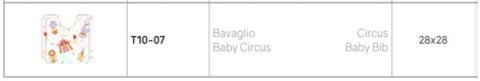 Bavețică BABY Circus 28x28 cm T10-07